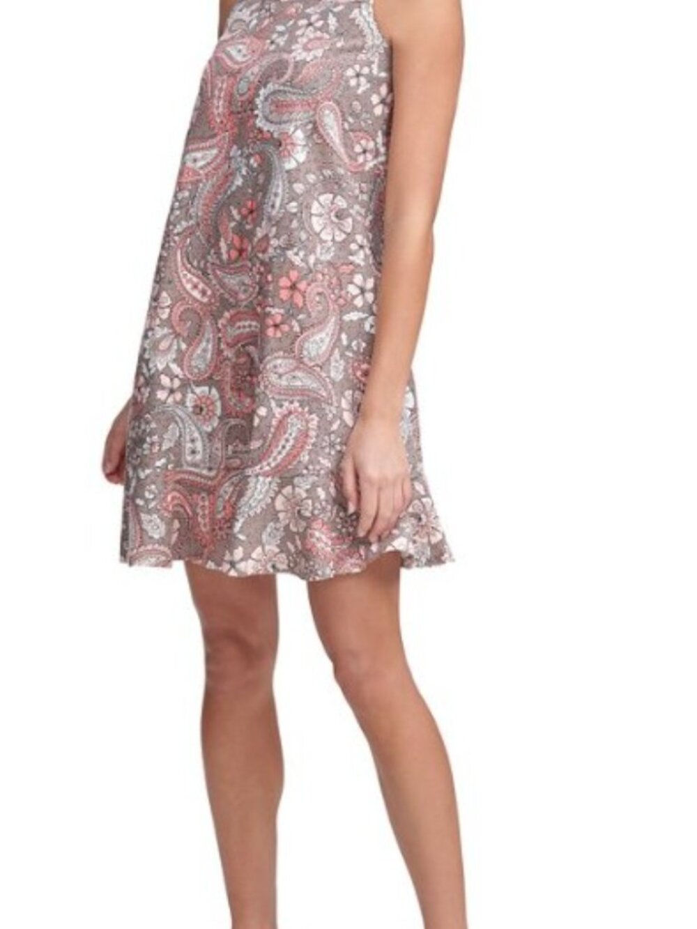 Tommy Hilfiger Paisley Floral Sleeveless Mini Shift Dress Womens 12 NWOT